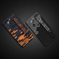 Wristband Shockproof Phone Case For Xiaomi 13 Ultra personality geometry Plain color Kickstand Silicone Waterproof