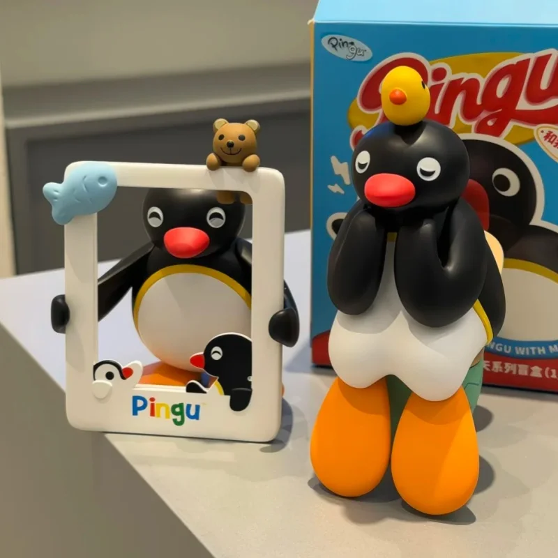 

Серия Pingu And My One-Day, слепая коробка, фигурки, кукла-пингвин, украшение для рабочего стола, подарки, модные декоративные детские подарки на день рождения