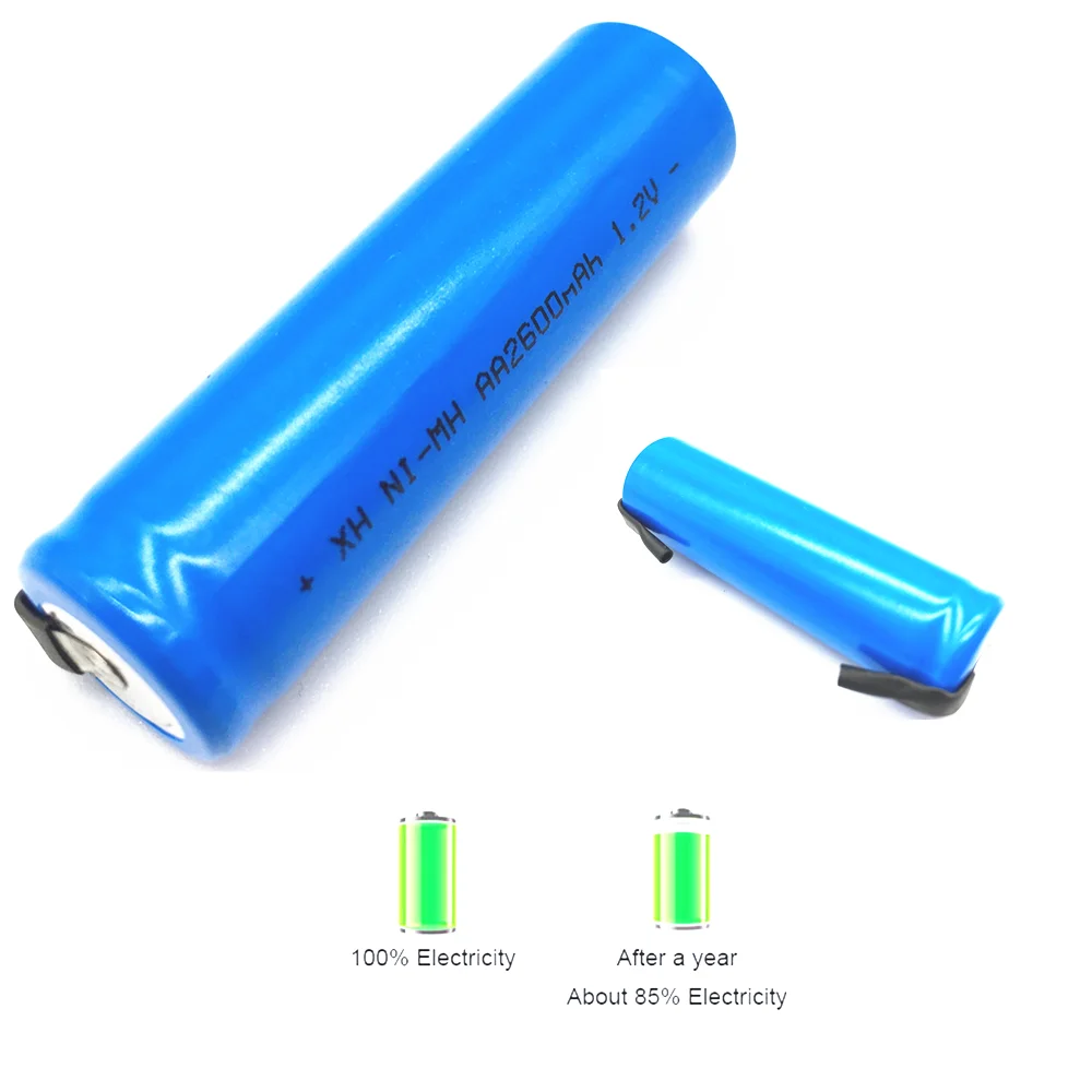 Batteria AA ni-mh da 1.2v batteria ricaricabile AA da 2600mah per microfono telecomandato e altri prodotti elettronici