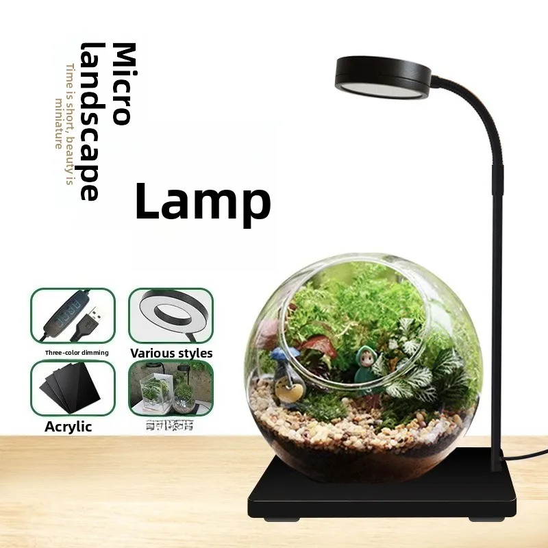 

LED Micro Landscape Lamp Plant Growth Lamp Supplemental Light Moss Eco-Bottle Succulent Lamp Bamboo