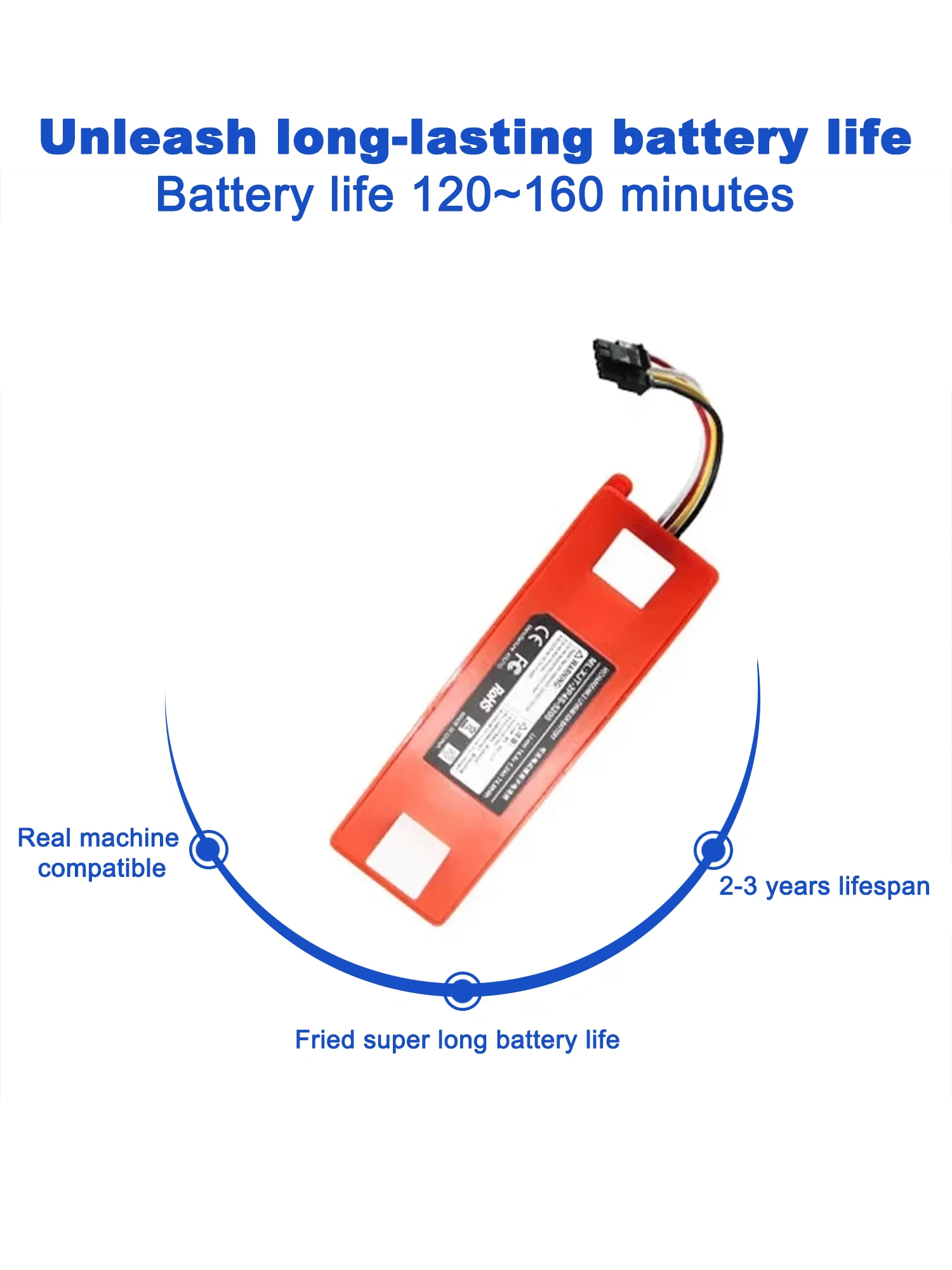 14,4 V 6500 mAh reservebatterij voor Xiaomi Roborock S5 S50 S51 S55 S502 Max S6 S7 Mijia Roborock stofzuiger accu