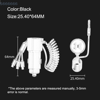 100W Fast Charge Metal Car Charger With Triple Wire Dual USB With Cable Dual USB Car Charger Adapter