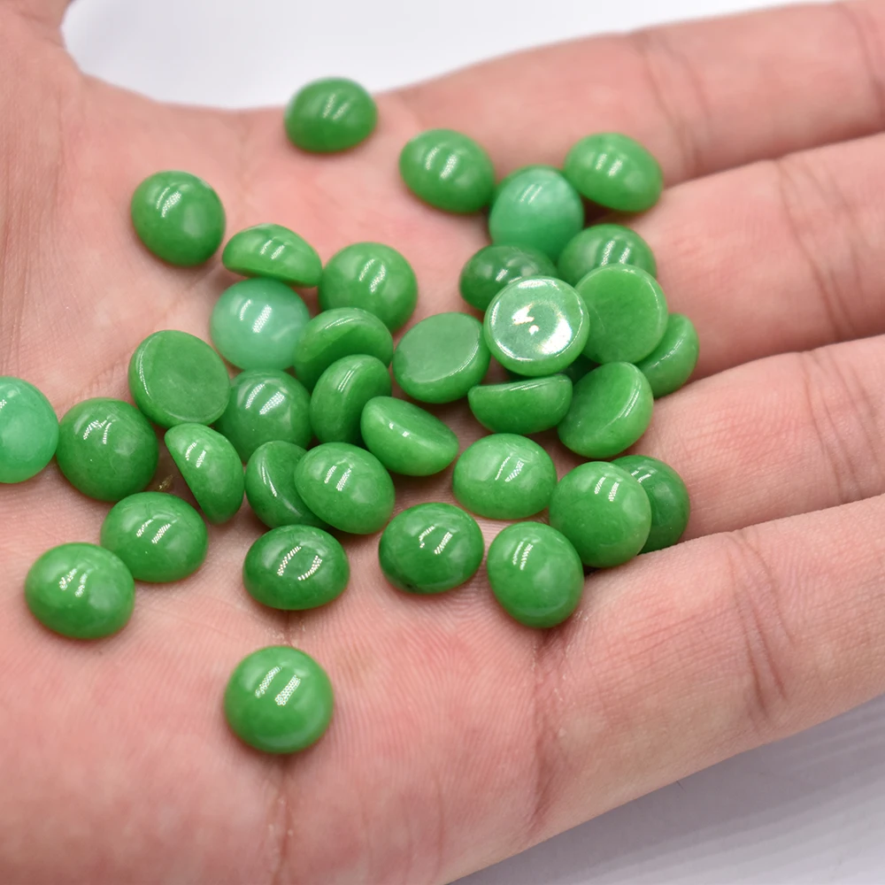 Großhandel 50 Stück/Lot Modische, hochwertige 10mm gemischte runde CAB-CABOCHON Natursteinperlen für Schmuckzubehör, kostenloser Versand – Detail 28