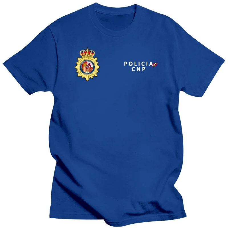 Spain National T Shirt Man Cool Espana Policia CNP UIP UPR anti riot Force T-shirt Short Sleeve Men Tops XS-5XL