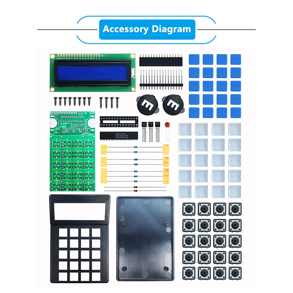 LCD1062 Display Screen Calculator DIY Electronic Kit 51 Microcontroller Training Experiment Production Kit Soldering Assembly