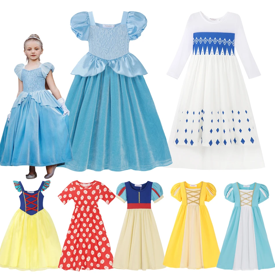 Frozen Elsa Anna Encanto Mirabel Costume Cinderella Princess Outfits Girls Dress Cosplay Belle Snow White Kids Clothes Vestido