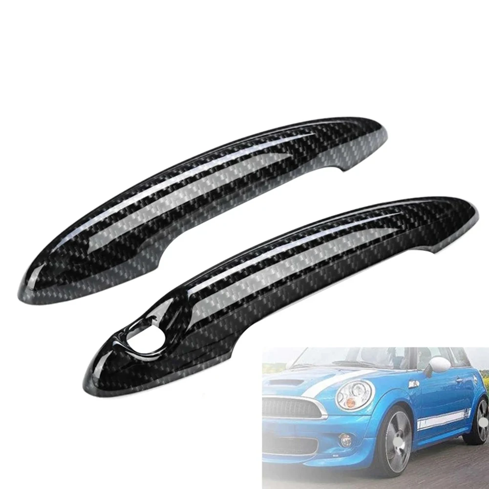 Carbon Fiber Outside Exterior Door Handle Cover Trim for R50 R52 R53 R55 R56 R57 R58 R59