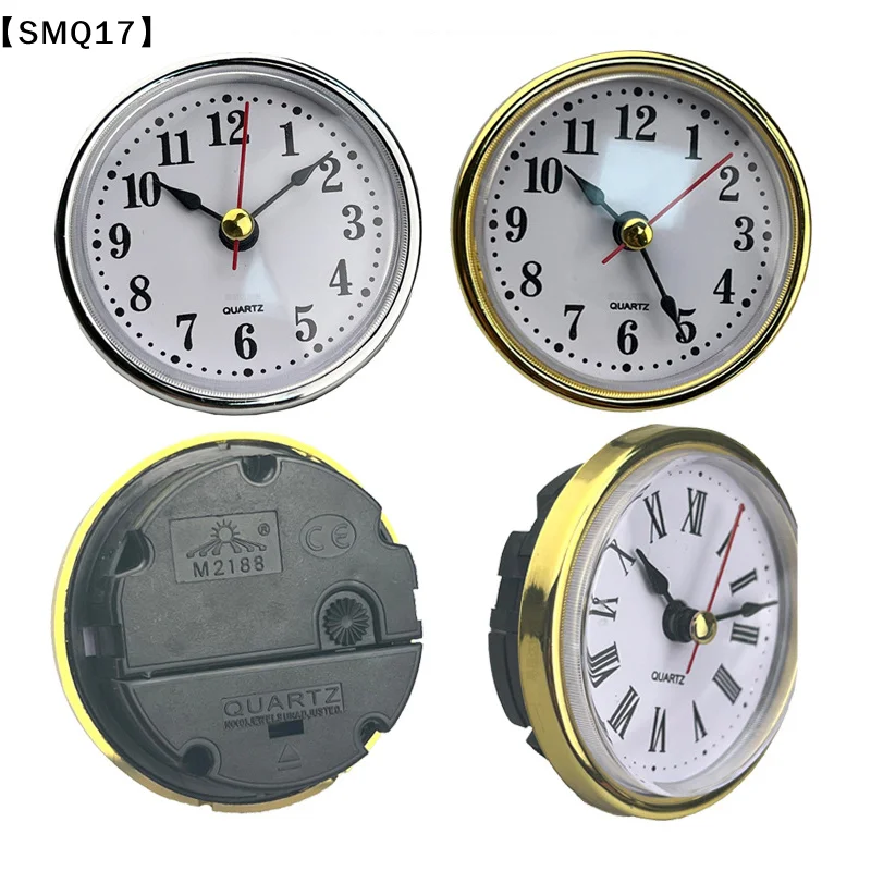 Classic Clock Craft Quartz Movement Dia.65mm Round Clocks Insert Roman Number Little Clock Arabic Numbers Wall Decor【SMQ】