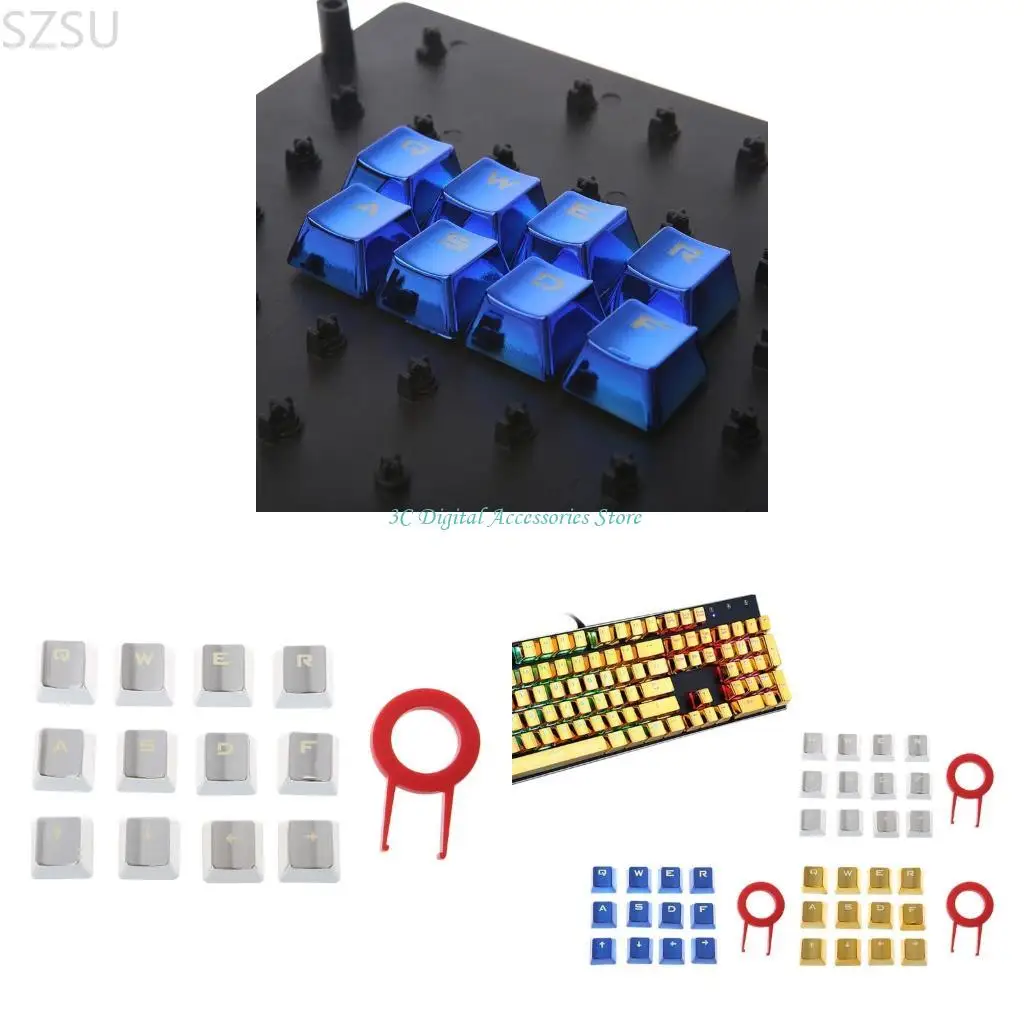 

Металлическое покрытие SZSU PBT DIY 12 клавишных клавиш для механической клавиатуры с вычислителем Keycap