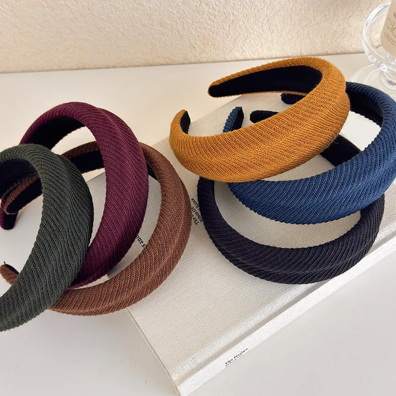 

Headband Textured Sponge Knit Rainbow Color Crown Lifting Comfortable Versatile for Women Daily Wear Premium Durable