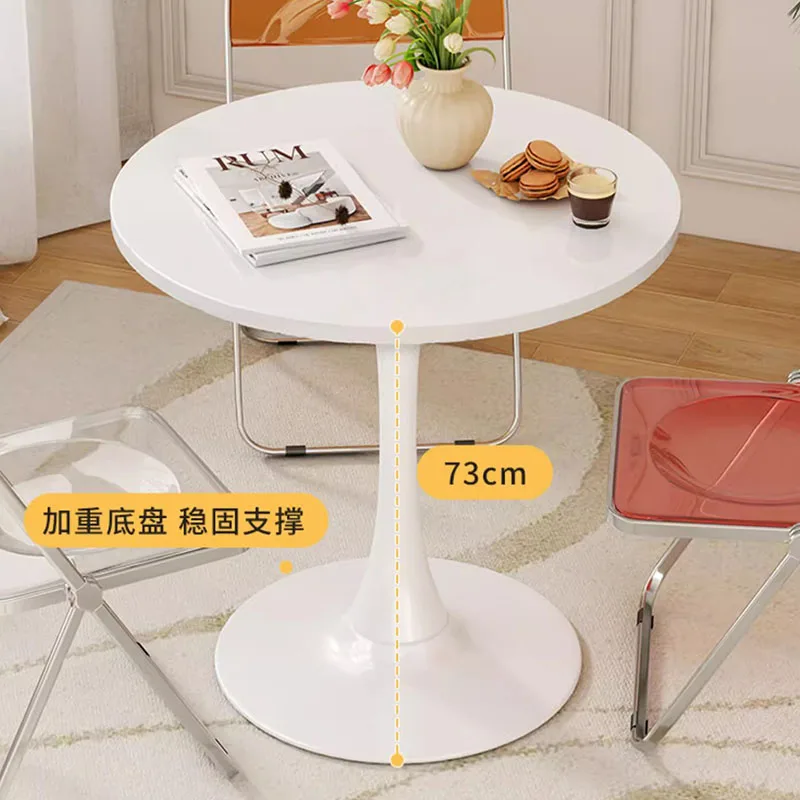 Round Center Café Furniture Sets Restaurant Side Minimalist Design Table Console Acrylic Chairs Set Table Basse Funky Furniture