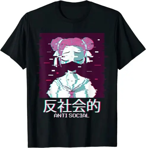 Neu Anti-Social Anime Girl - Japanese Aesthetic Premium T-shirt