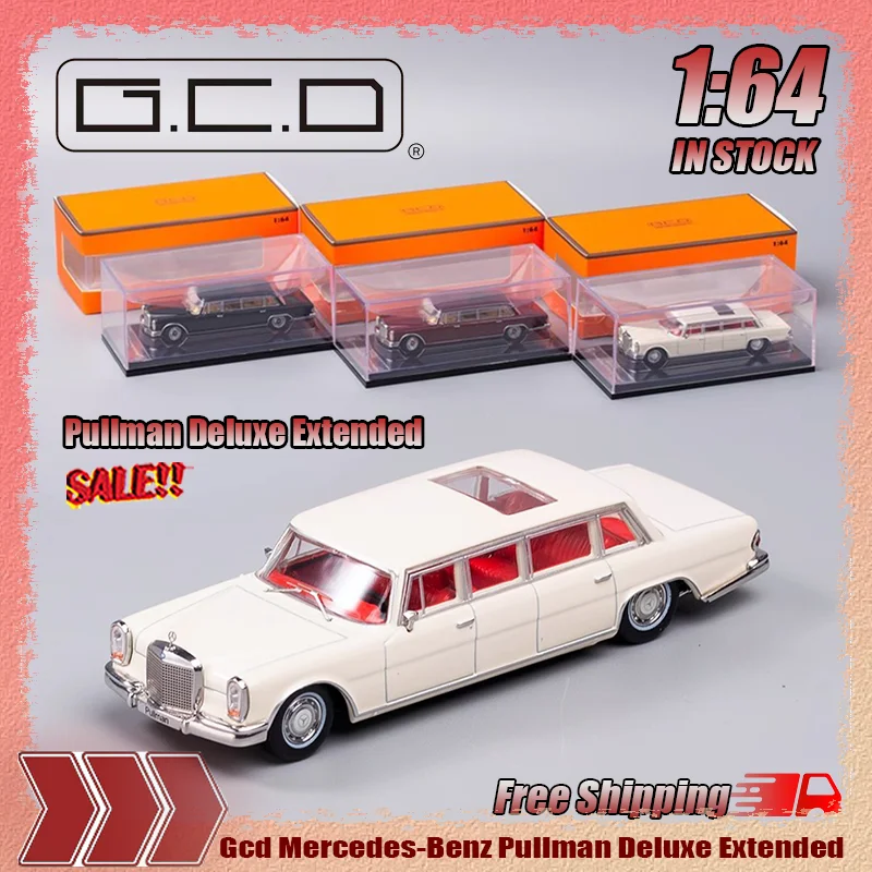 新在庫-gcd-1-64-メルセデスベンツプルマンデラックス拡張シミュレーション静的合金車モデルカスタムおもちゃコレクションギフトディスプレイ