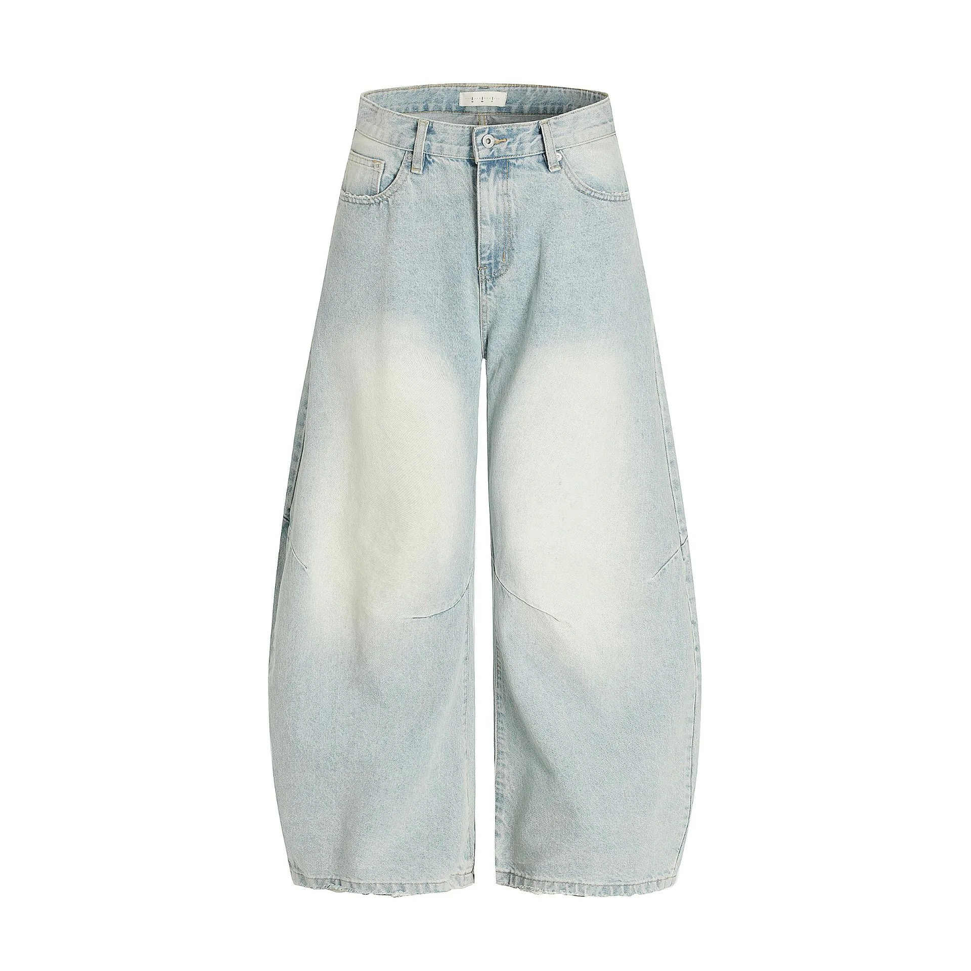 

Американские джинсы-клеш светло-голубого цвета, свободные повседневные брюки унисекс с эффектом похудения, длинные брюки с широкими штанинами