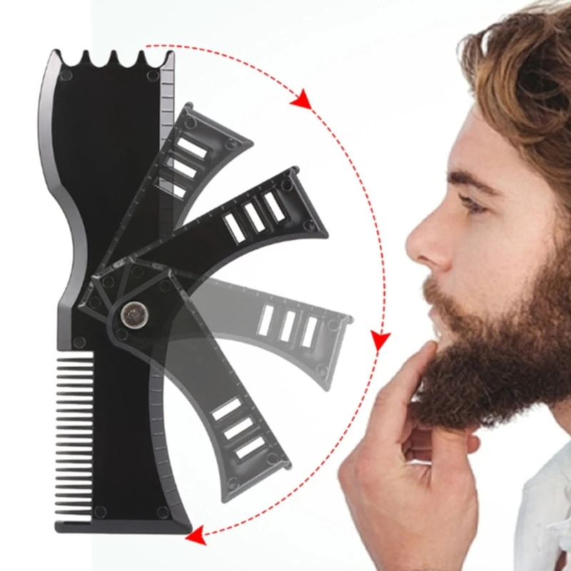 ปฏิบัติ Beard Shaping เครื่องมือ Beard จริงท่องเที่ยวแม่แบบที่สมบูรณ์แบบสำหรับจัดแต่งทรงผมและขอบ Beard Shaper ชุดตัดผมดินสอ