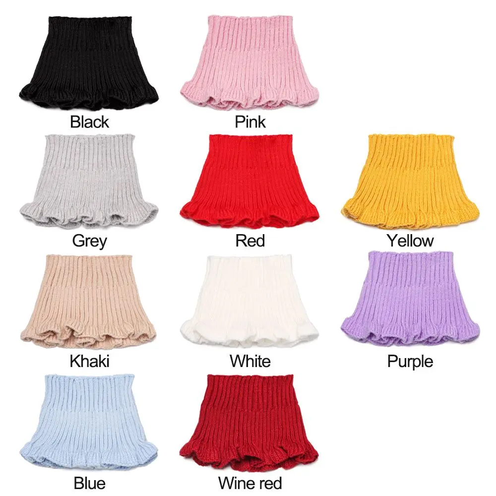 ผู้หญิงกันลมที่ถอดออกได้ผ้าพันคออบอุ่นคอยามคอเต่าถักปกปลอม