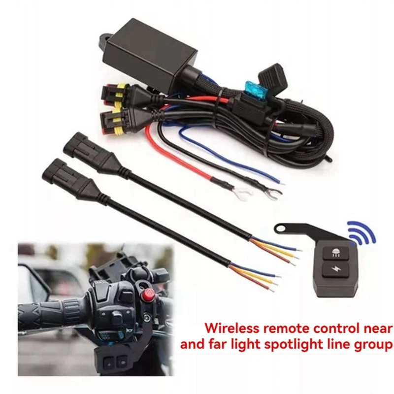 Universal Motorcycles Wiring Harness Relay Fog Light Wire On-Off Switch 12V 120W For Motorbike Auto Flash Controller