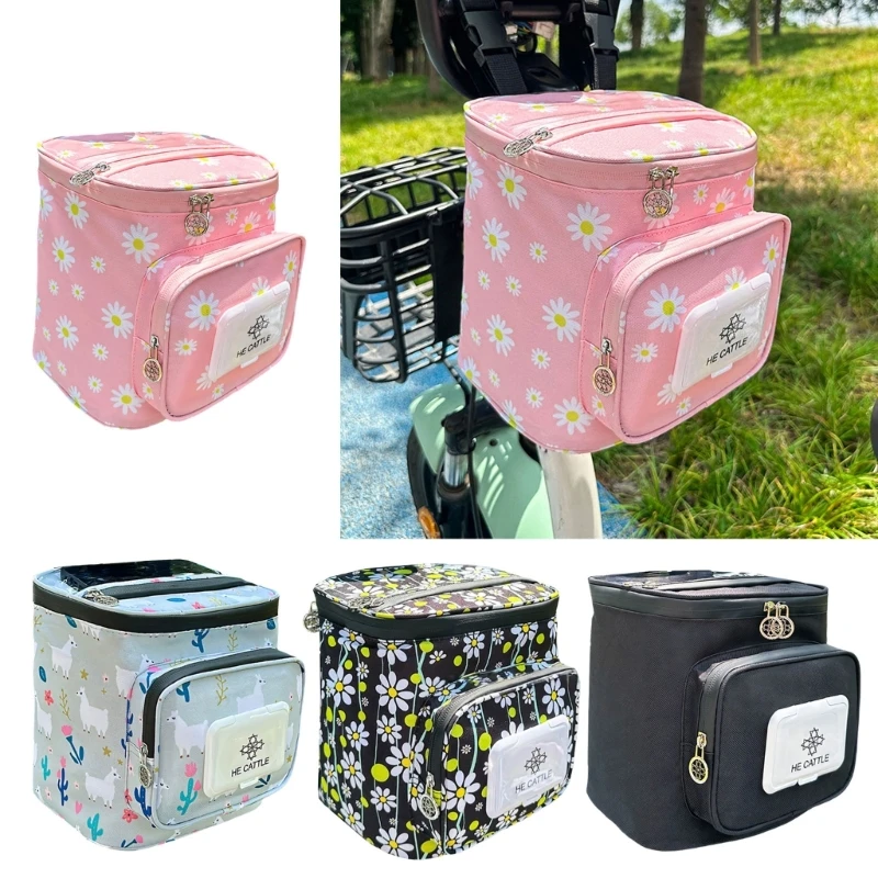 

Light Weight Electric Bicycles Handlebar Organizers Waterproof Oxford Cloth Bicycles Hanging Bag Cycling Storage 24BD