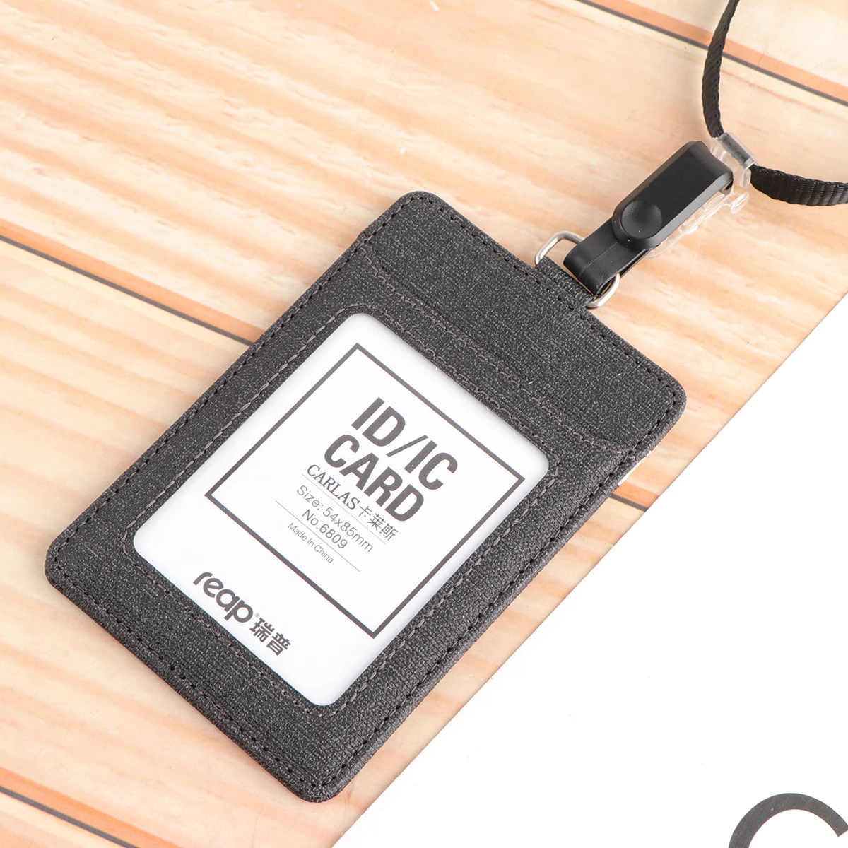 

Cloth Badge Holder Detachable Vertical Id Holder Grey Fabric Case for Nurses Office Students Pass Pouch