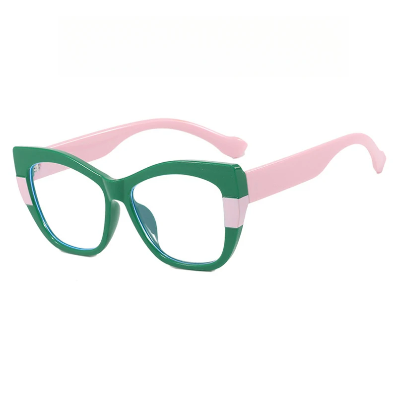 Fashion cat-eye style multi-color eyeglass frame for women for daily use, suitable for protecting against blue light