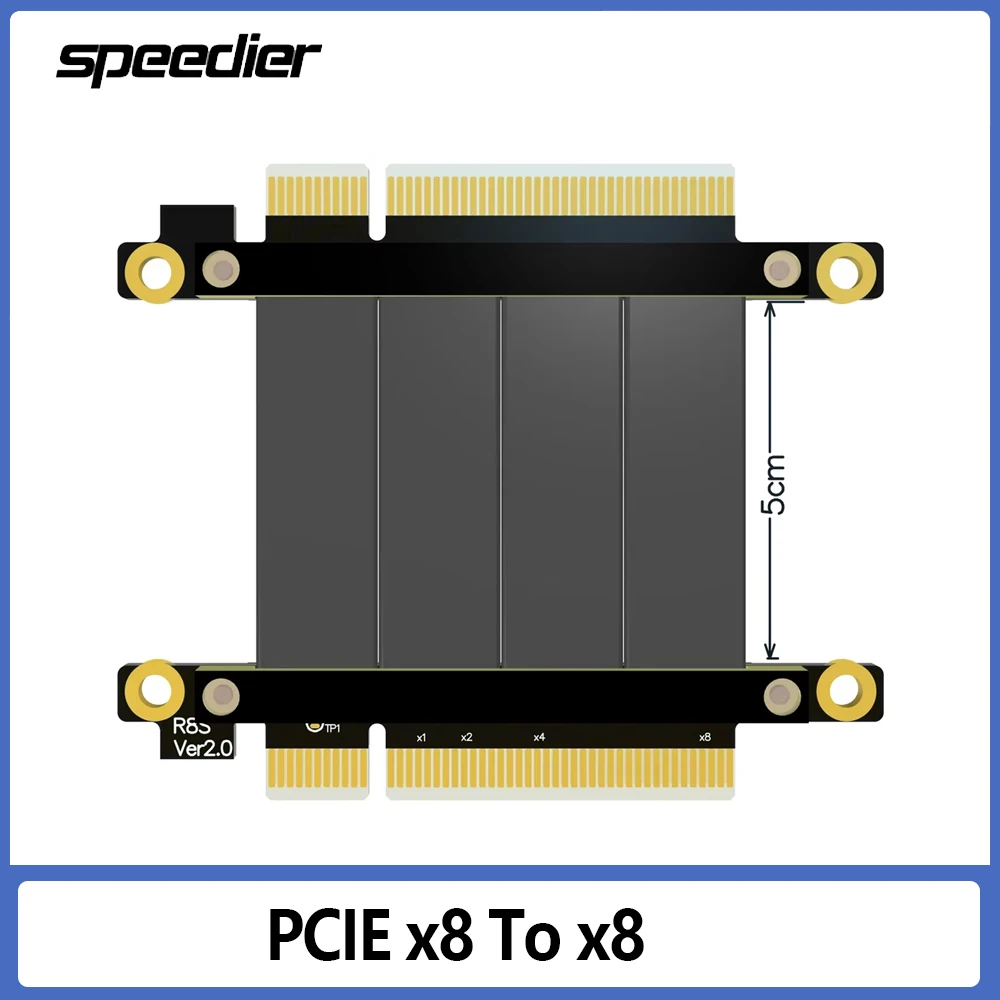 PCI-E 3.0 4.0 X8 To X8 Slot Male To Male Female Server Cable Extender Tx Rx Signal Jumper Cable Graphics Video Card Riser GPU