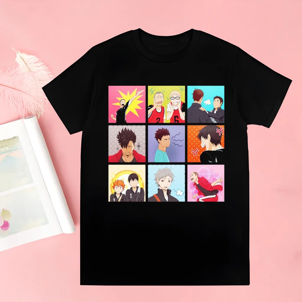 

Haikyuu Tshirts Men Shirt Harajaku Mens Clothing Summer Streetwear Casual Loose Print Tee Short Sleeve Tops