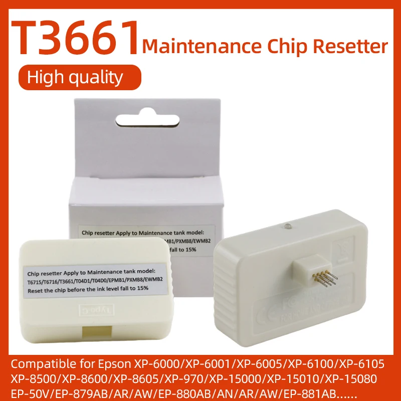 T3661 Maintenance Tank Chip Resetter For Epson XP-6000 XP-6001 6005 6100 6105 XP-8500 XP-8600 8605 XP-970 XP-15000 15010 XP15080
