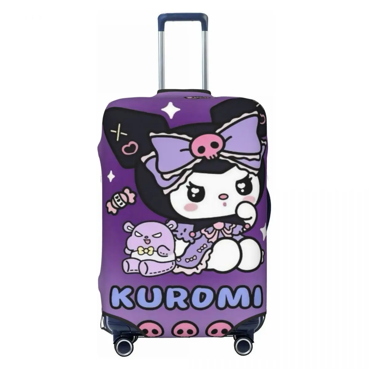 

Custom Kuromi Fashion Luggage Cover Elastic Cartoon Movie Cute Print Travel Suitcase Protective Covers Fits 18-32 Inch