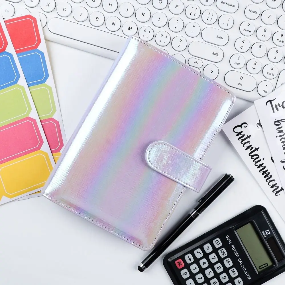 Classeur A6 à feuilles mobiles pour planificateur de Budget d'argent, avec fermeture éclair, enveloppes d'argent à la mode, carnet de notes créatif coloré à main