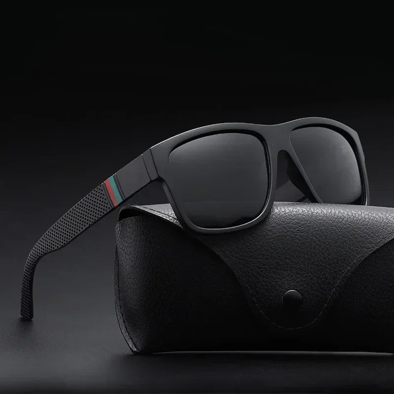 

2024 Fashion Square Polarized Sunglasses Men Vintage Plastic Male Sun Glasses Women Stylish Black Sport Shades UV400