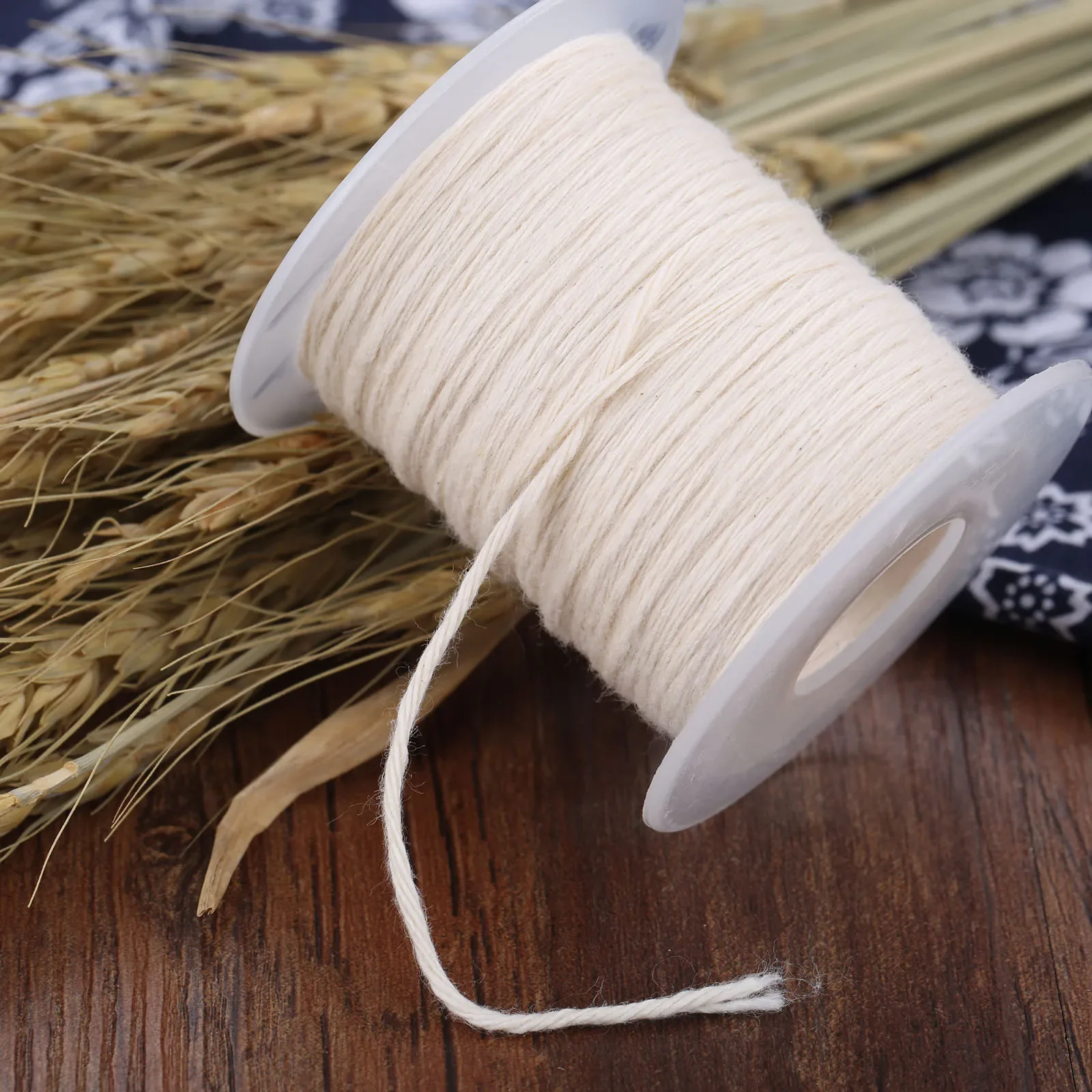 1 Spool of Unwaxed Cotton Nature Candle Wicks Candle Wax Core 61m X 1mm for Candle Making Craft DIY Candles Wicks Supplies