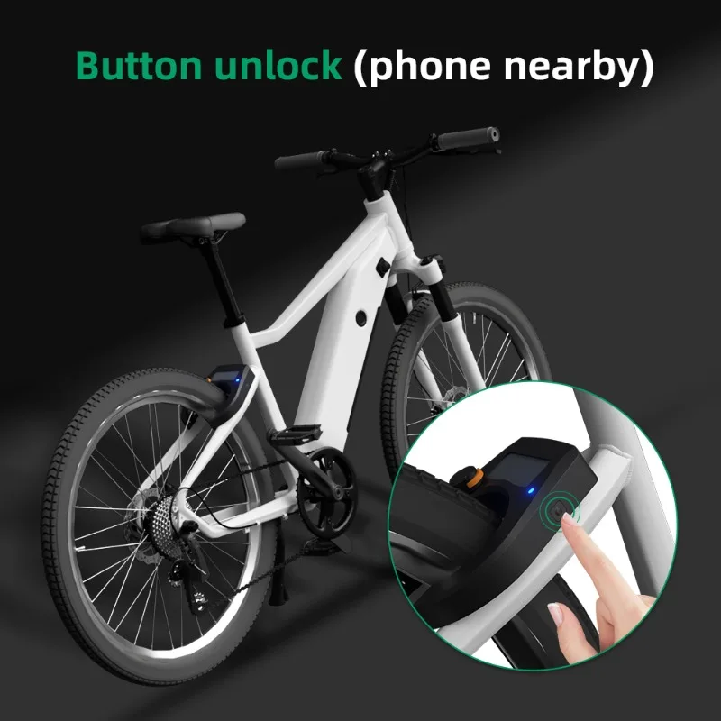Security Alarm RFID Unlock Wireless Waterproof Wheel Electric Smart Personal Solar Horseshoe Bike Bluebird Bike Lock