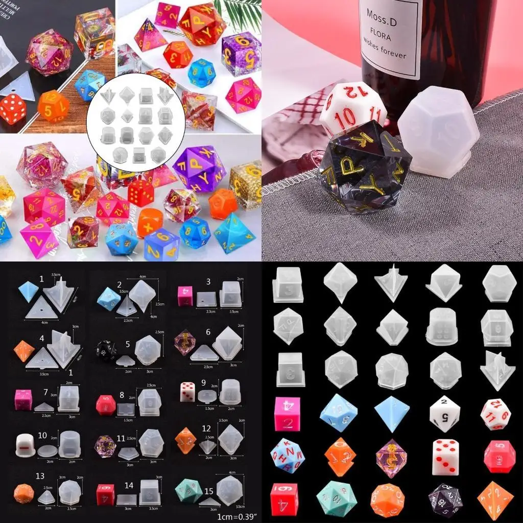 

J78F 15 форм нерегулярные кости форма для эпоксидной смолы DIY ремесла литейные инструменты многофункциональная цифровая игра