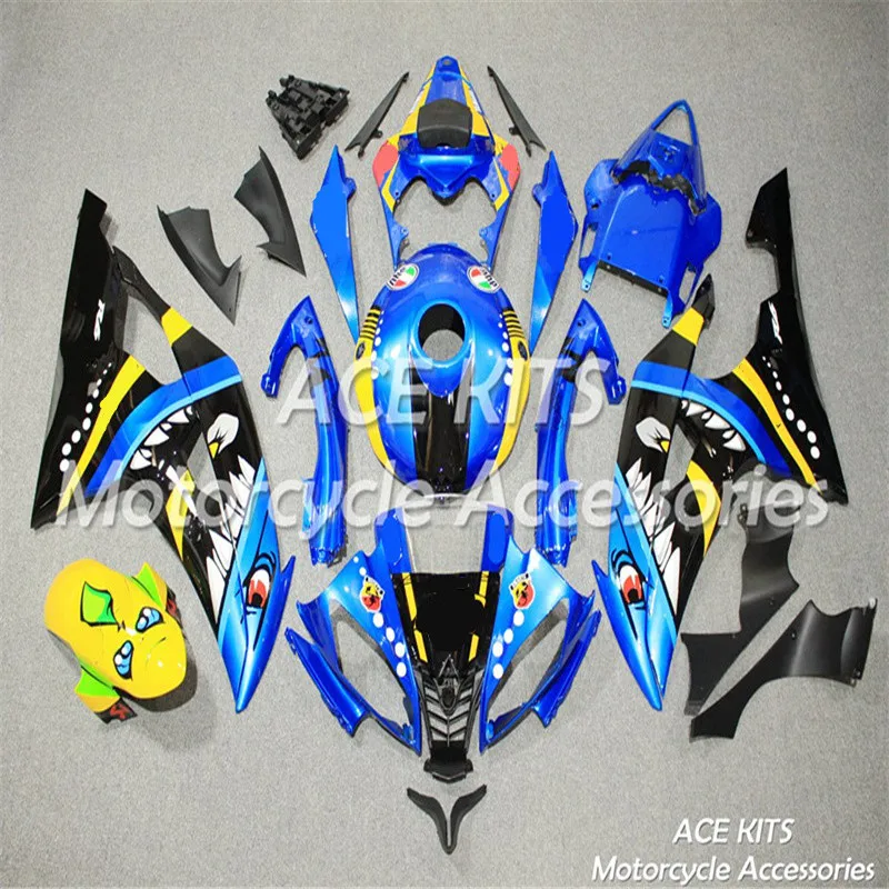 

New ABS motorcycle Fairing For YAMAHA YZF-R6 08-16 YZFR6 2008-2016 Injection Bodywor splendid blue and black ACE No.728