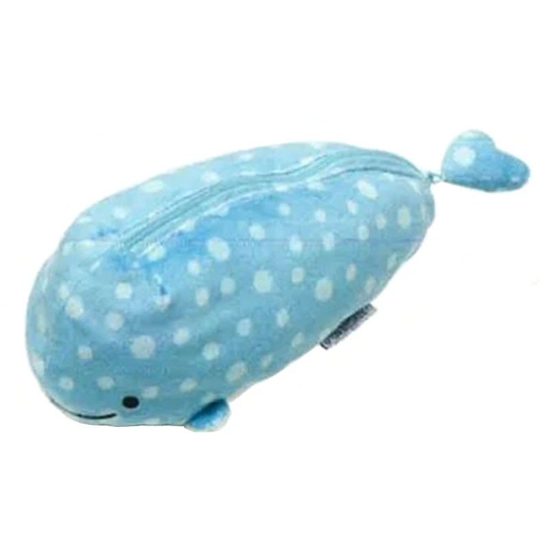 Jinbei San Whale Shark Cute Plush Pencil Cases for Girls Kids Kawaii School Pencil Pouch Storage Bags