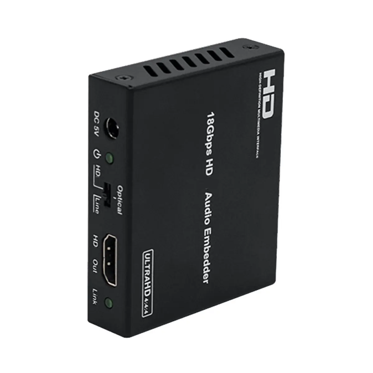 Suitable HDMI-Compatible Audio Embedder 4K 60Hz HD2.0 Audio Inserter HD+Aux+Digital Toslink Audio to HDMI-Compatible18Gbps