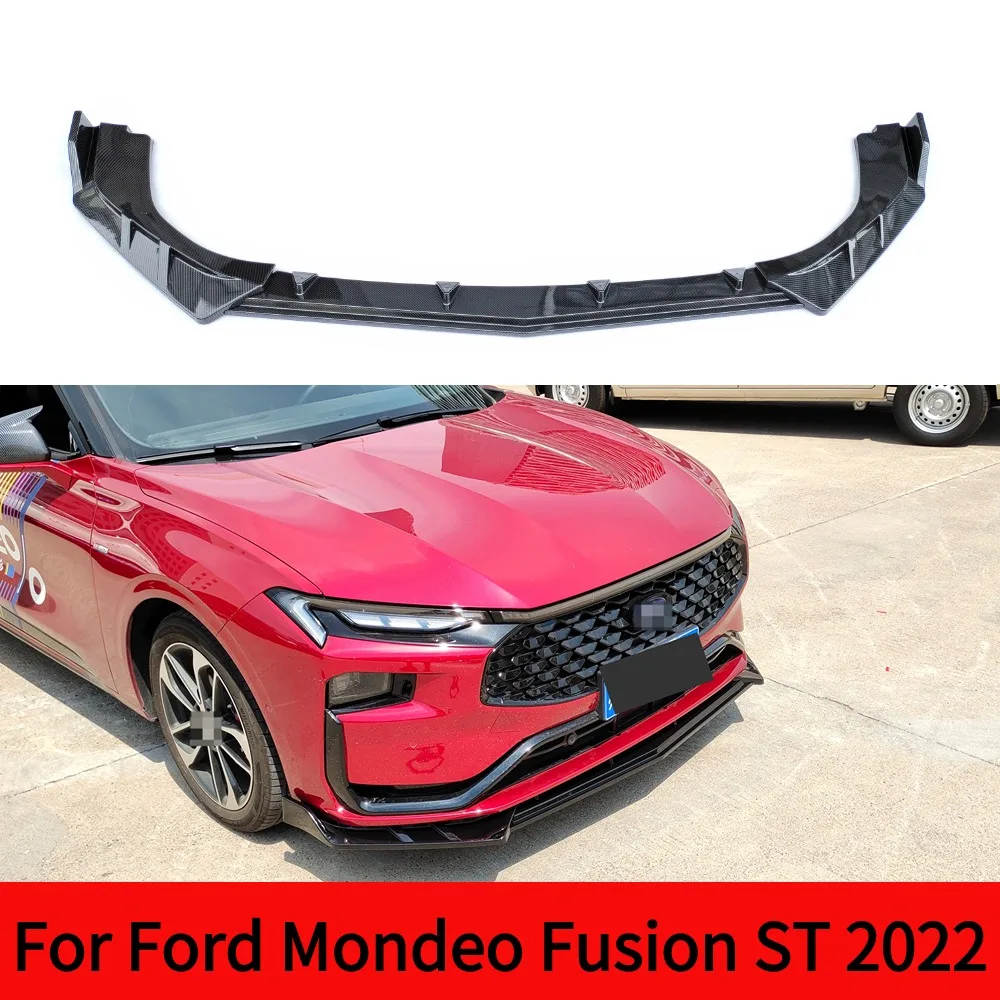 

Car Front Bumper Splitter Lip Spoiler Diffuser Guard Body Kit Cover For Ford Mondeo Fusion ST 2022 Exterior Accessories Parts