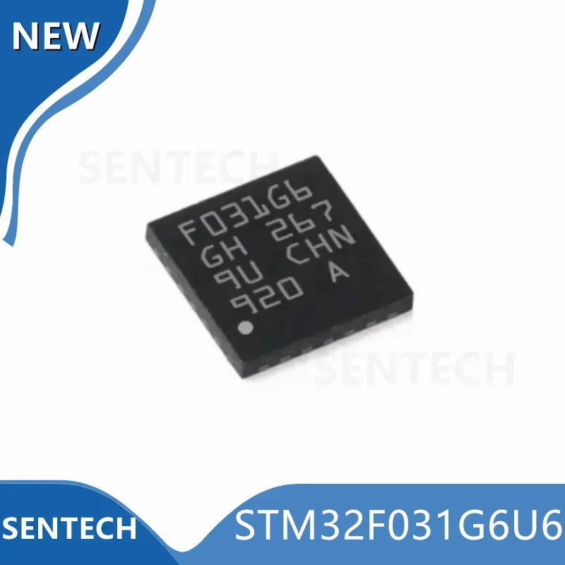 5Pcs/Lot New Original STM32F031G6U6 QFN-28 F031G6 Mainstream ARM Cortex-M0 Access line MCU with 32 Kbytes Flash, 48 MHz CPU