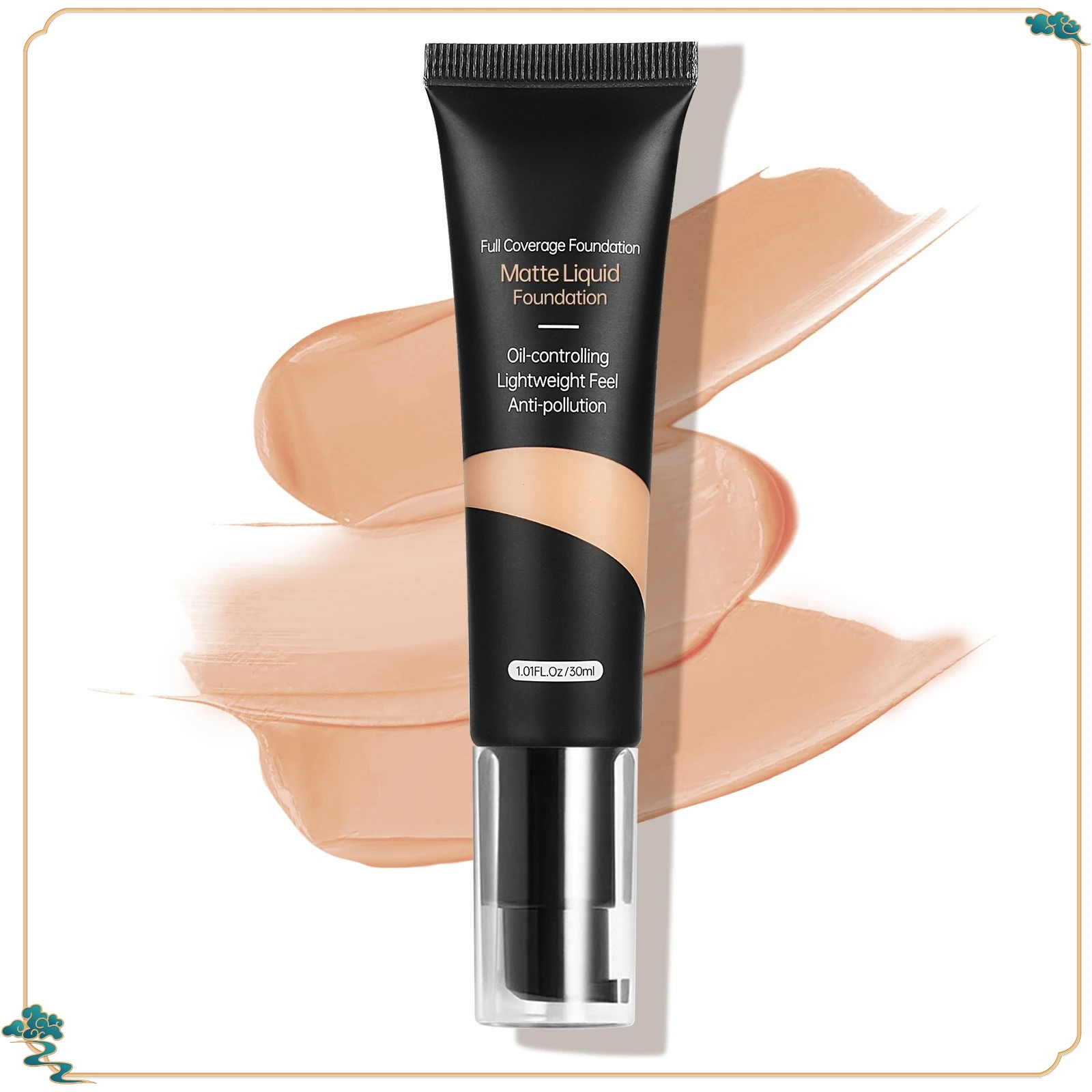 Grenzüberschreitender Concealer, flüssige Grundierung, dauerhafte Make-up-Grundierung, wasserfeste Ölkontroll-Grundierung, Creme, puderfreier Concealer
