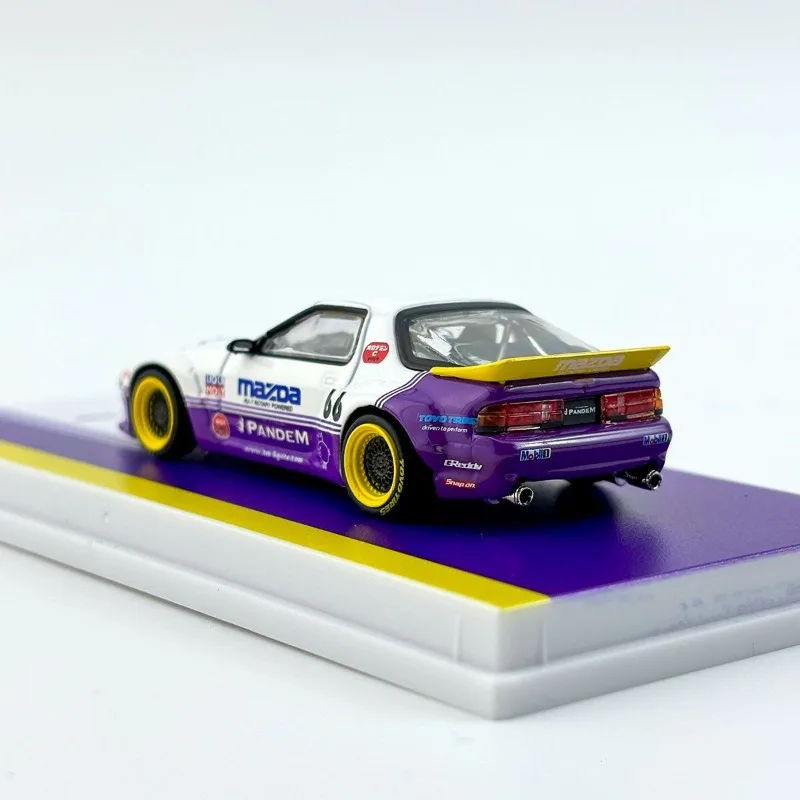 TW دييكاست 1/64 مقياس مازدا بانديم RX7 FC3S نموذج سيارة رياضية سبيكة مازدا RX7 سباق نموذج سيارة مجموعة ثابتة حلية