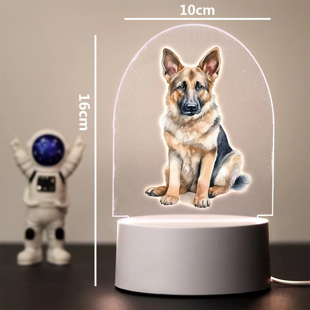 German shepherd dog Night Light Night Light 3D Illusion Lamp For Bedroom Night Lights Avatar Mange Room Decor Kid\'S Gift