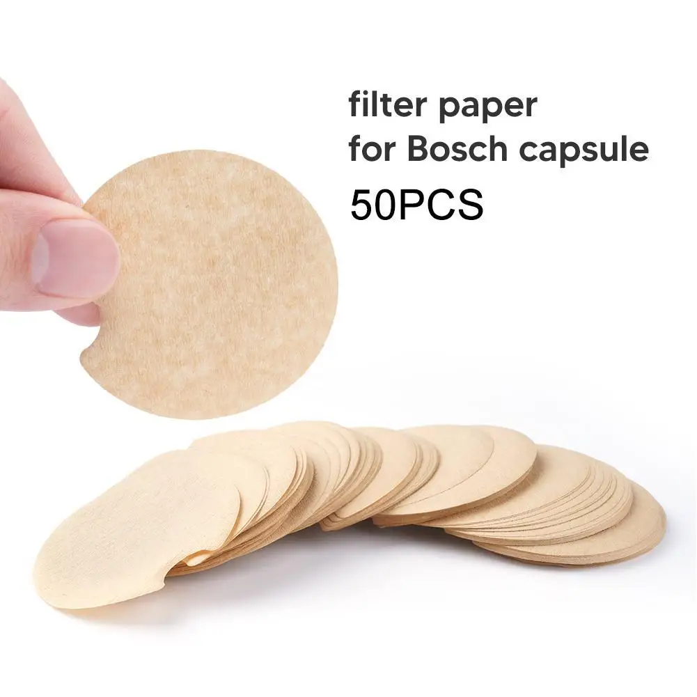 50Pcs Disposible Paper Coffee Filter For Reusable Tassimo Coffee Capsule Protect From Block Keep Capsule For Cleaning