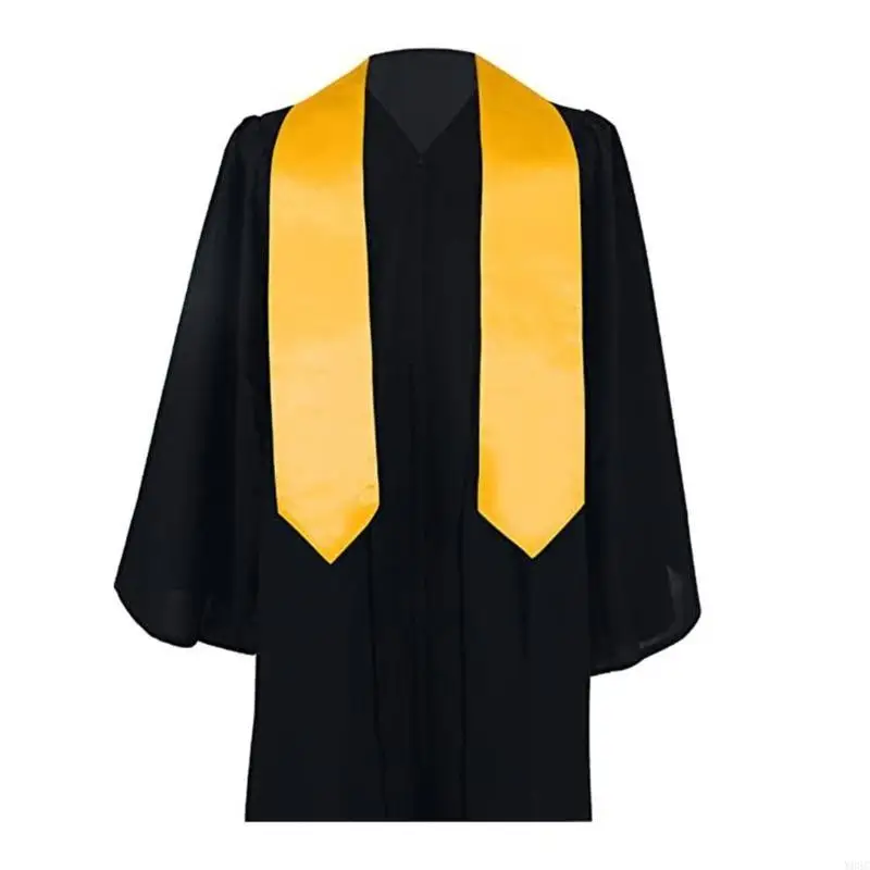 Y08C Graduation Plain Graduation Stole Angulado Teens College Cerimônia Cenário cerimônia