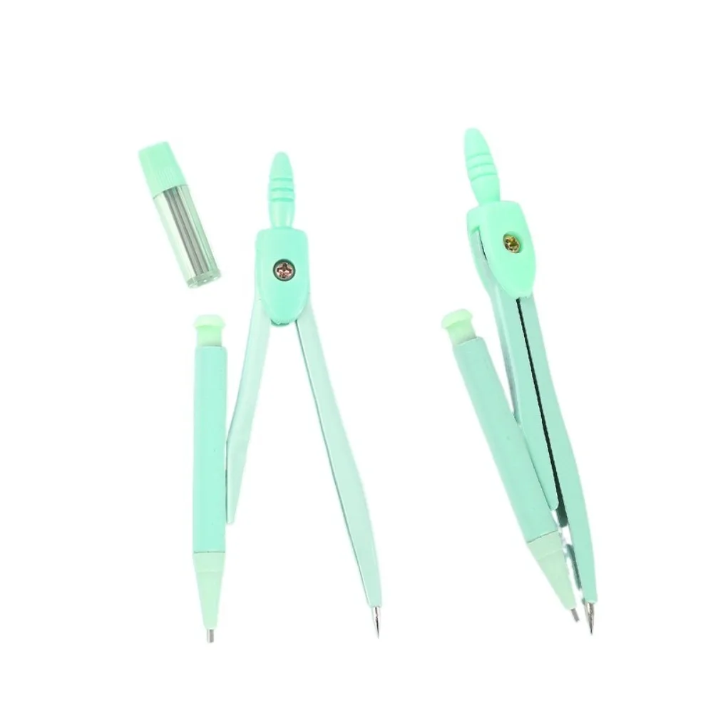 2pcs Exam Metal Compass Set Math Geometry Measuring Student Pencil Compass Learning with Box Drawing Tool School Supplies