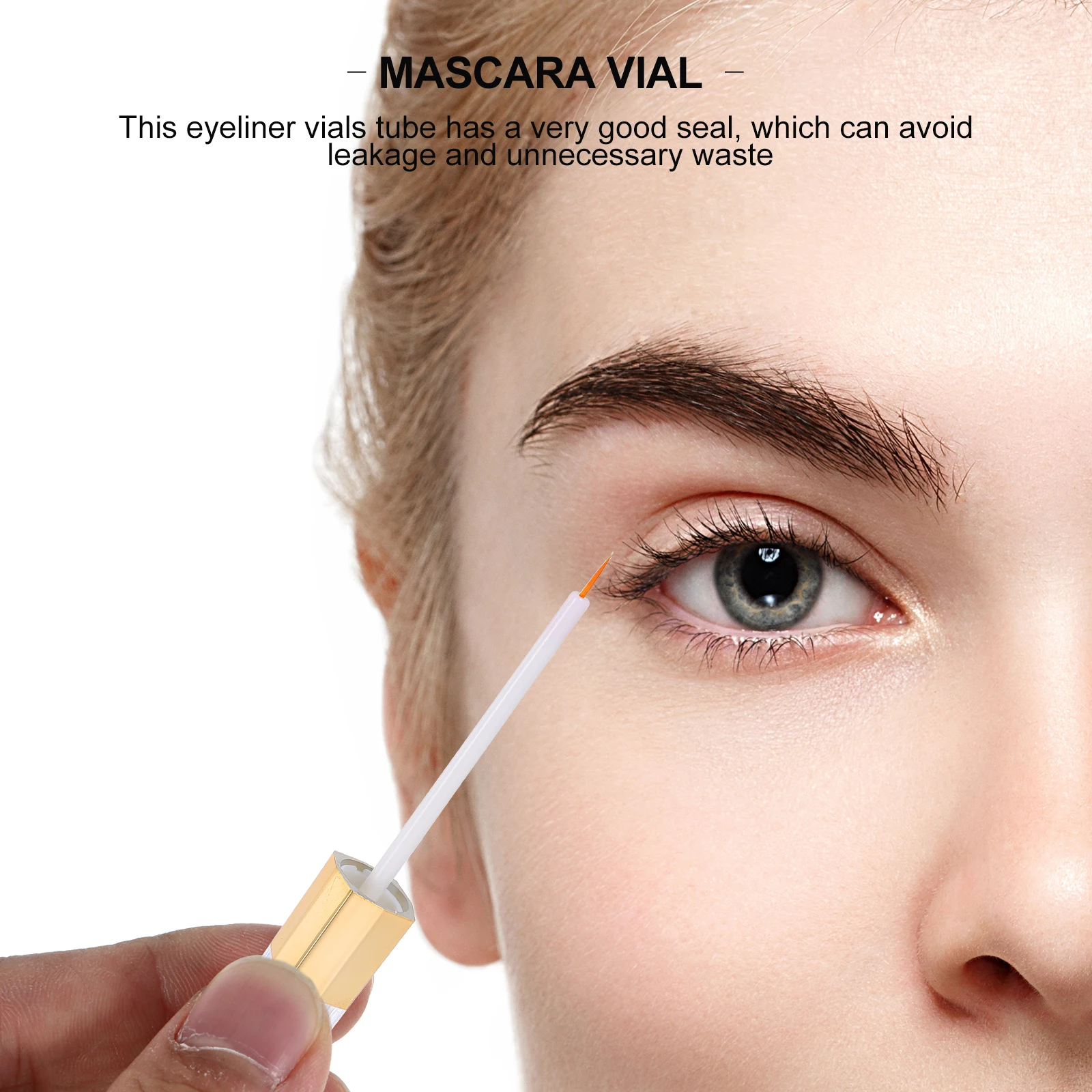 

5 Pcs Eyelash Growth Liquid Vials Refillable Eyeliner Tubes Plastic Mascara Small Long Wear Waterproof Easy Use Makeup Tools