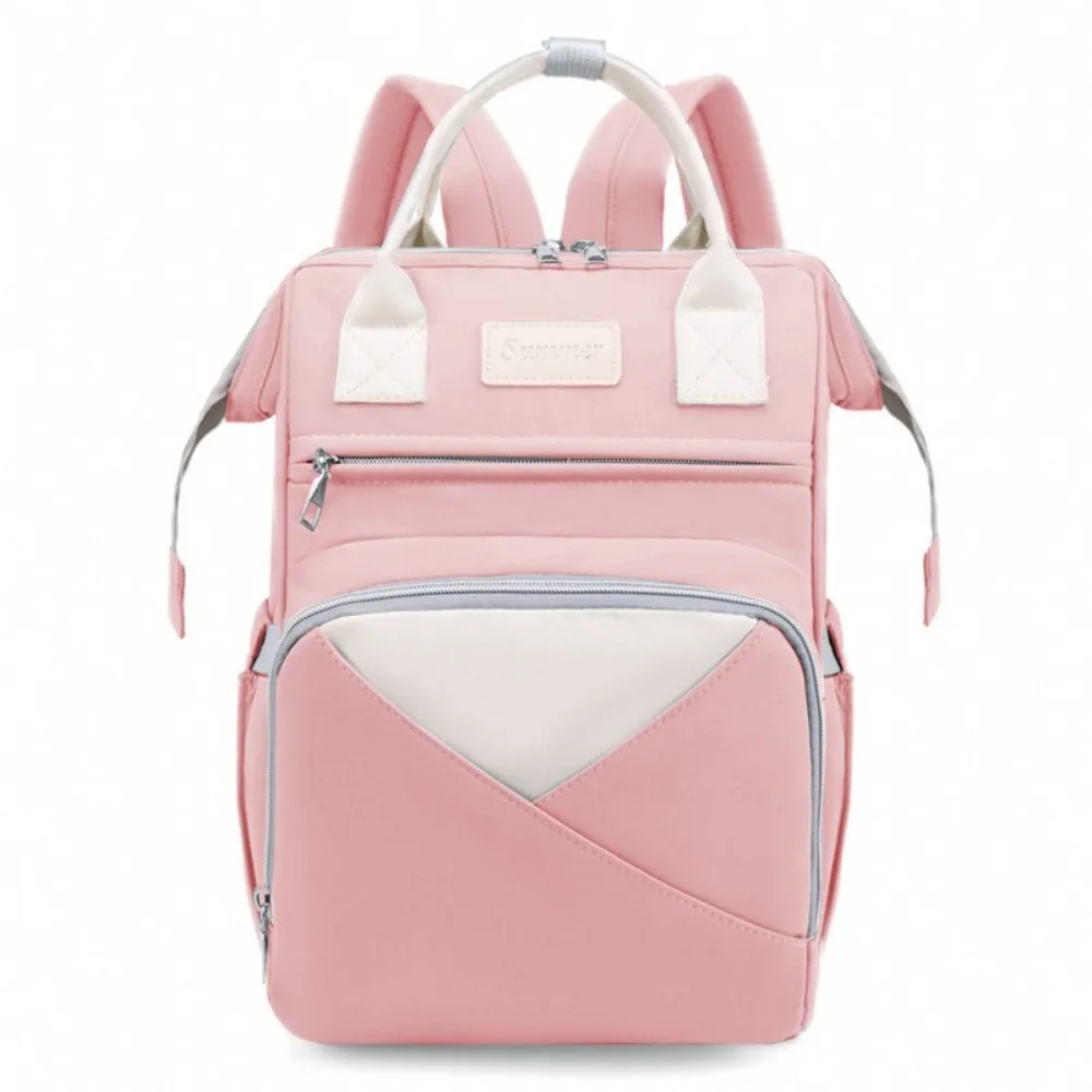 

Fashionable Nylon Mommy Bag Multifunctional Waterproof Maternity Travel Bag Insulated Pockets Large Capacity Nappy Bagpack Women