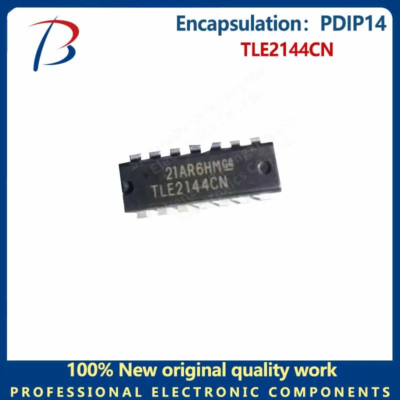 1PCS   TLE2144CN four-channel low noise high speed precision operational amplifier package PDIP14