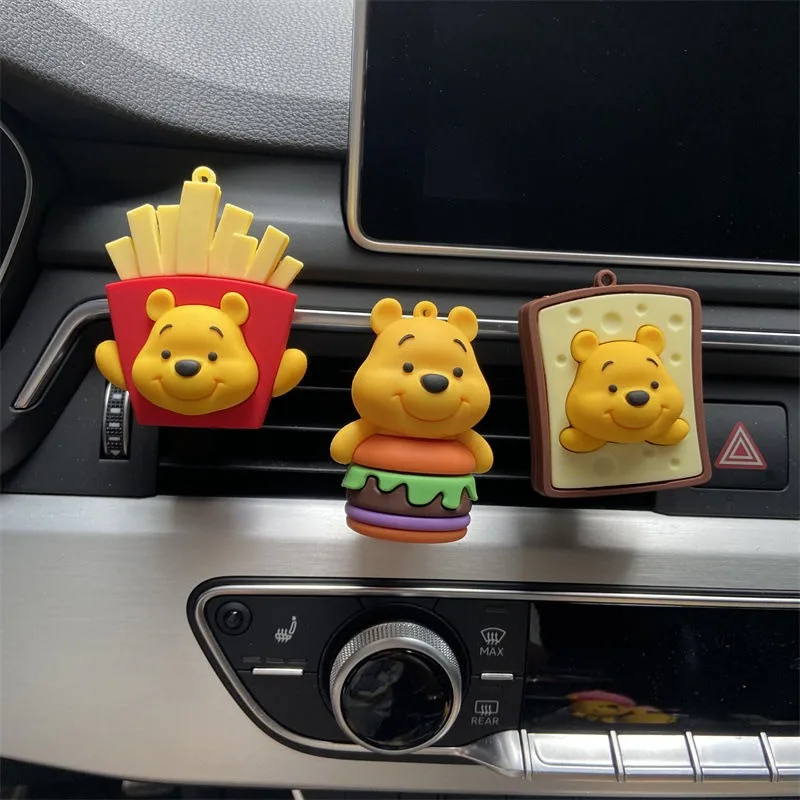 New Kawaii Winnie The Pooh Air Freshener Air Outlet Decoration Fashionable Car Air Conditioner Aromatherapy Car Decoration