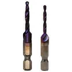 1pc Tap Drill Bit Hex Shank Titanium Plated HSS Screw Thread Bit Screw Machine Compound Tap M5 M6 M8 M10 Hand Tools
