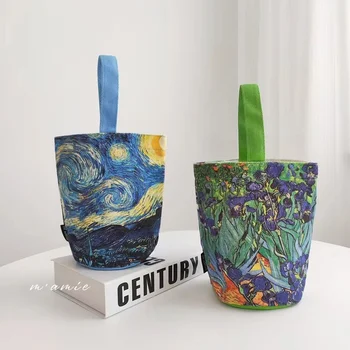 Van Gogh Painting Series Canvas-Tasche, Beuteltasche, Mama-Tasche, Blumen-Kaffeehalter, Handtasche, leichte Umhängetasche, Tragetasche
